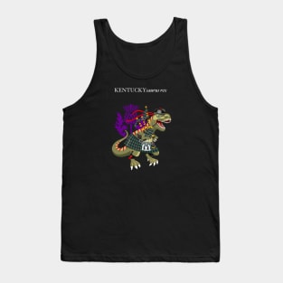 Clanosaurus Rex KENTUCKYsaurus rex Plaid Kentucky USA American Family Tartan Clan Tank Top